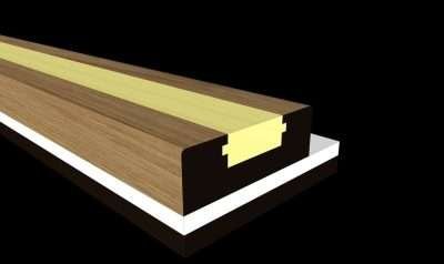 LUCE LA1384P white con supporto PET6005 300x5,5x2,2 cm