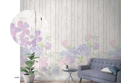 Parato on demand personalizzabile artistic flower pot serie Easy