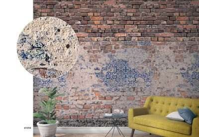 Parato on demand personalizzabile BrickBlue serie Easy