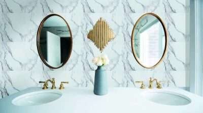 PANNELLO MARMI& IN PVC AUTOESTING. BIANCO CARRARA 48,5X68,5CM - immagine 2