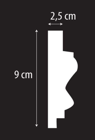 CORNICE EPS per ESTERNO mis. 9x3x200 - immagine 2