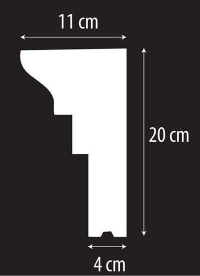CORNICE EPS per ESTERNO MARCAPIANO mis. 19,5x11x200 cm - immagine 2