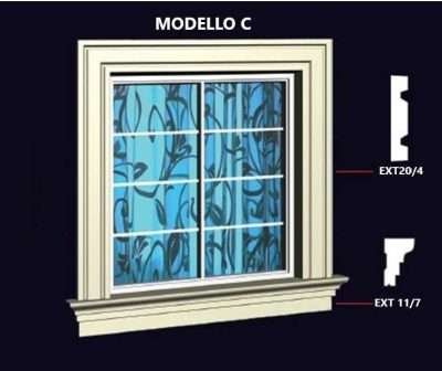 CORNICE EPS per ESTERNO mis. 20x4x200 cm - immagine 3