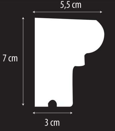 CORNICE EPS per ESTERNO MARCAPIANO mis. 7x5,5x200 - immagine 2