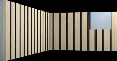 Doga JC1022 CHIUSURA Frassino pannello listellato di duro polimero marca ARD Doghe listelli Boiserie