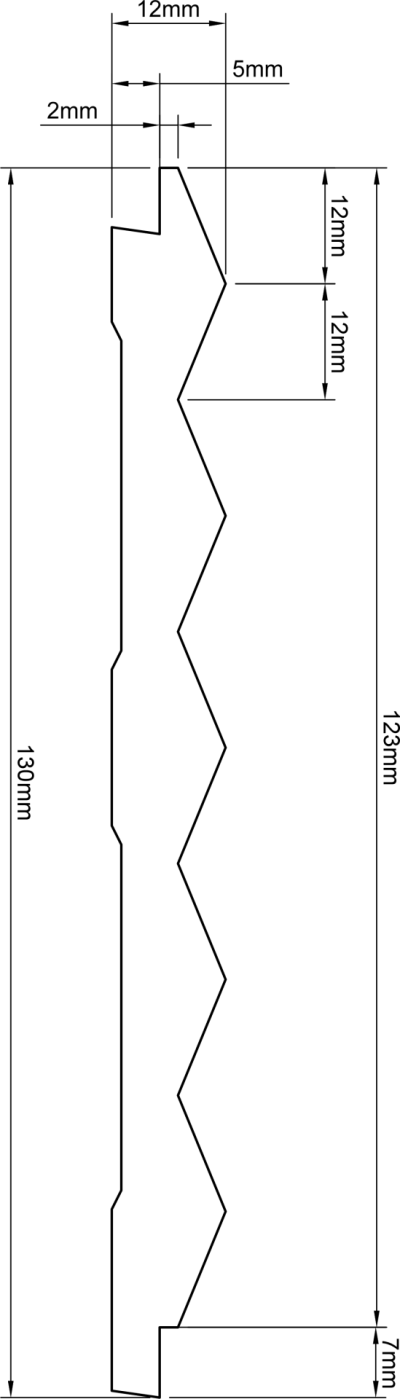 JC1074 Listellato in polimeri 130x12x2800 mm linea Lymer Geometric - immagine 2