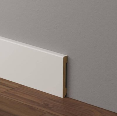 JT1119 Battiscopa in polimero 100x14x2000 mm Effetto legno bianco