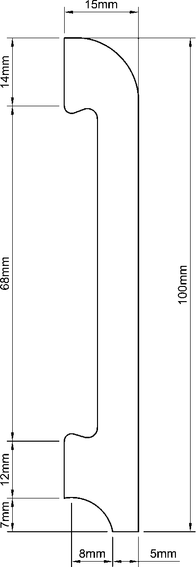 JT1055 Battiscopa in polimero 100x15x2000 mm Effetto legno bianco - immagine 2