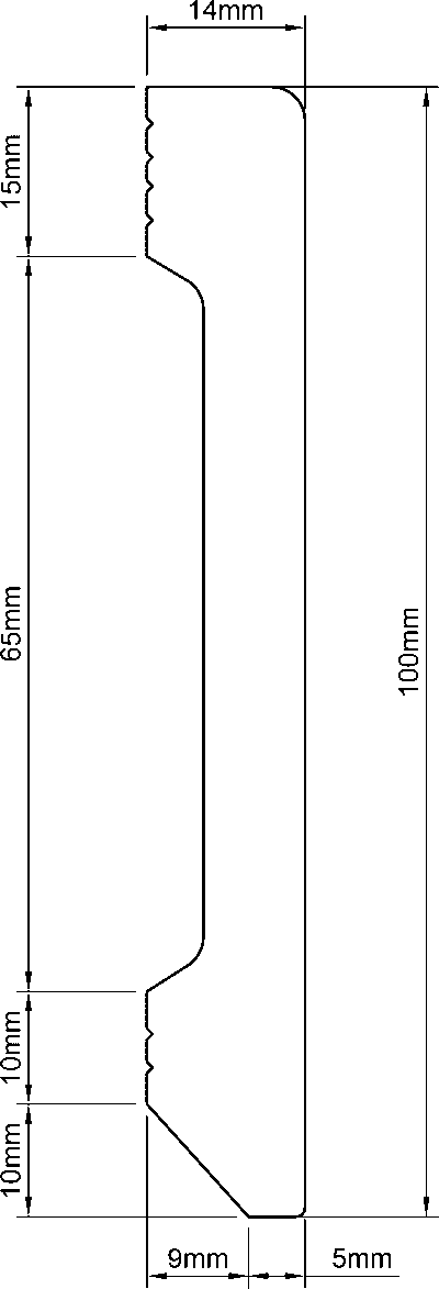 JT1119 Battiscopa in polimero 100x14x2000 mm Effetto legno bianco - immagine 2