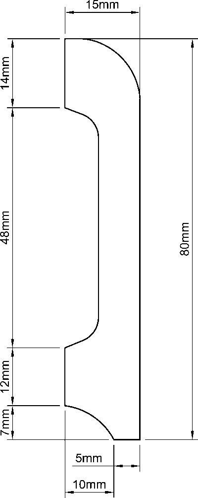 JT1323 Battiscopa in polimero 80x15x2000 mm Effetto legno bianco - immagine 2