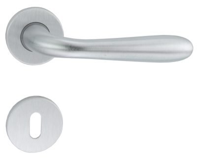 MANIGLIA GOCCIA ART.M82 C/BOCCHETTA CROMO SATINATO