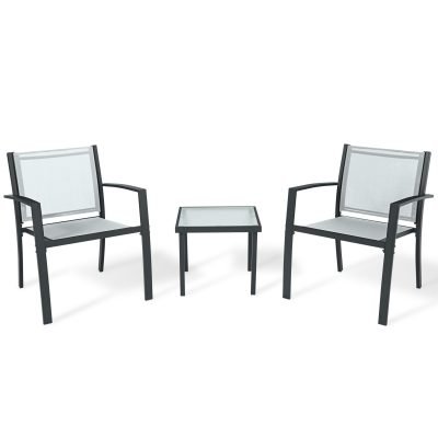 SALOTTO HAVANA 3 PZ  ACCIAIO TORTORA