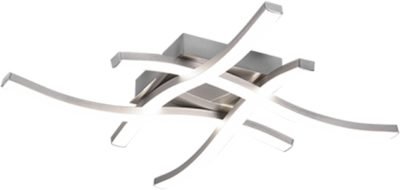 PLAFONIERA LED ROUTE ACCIAIO SATIN. 4 LUCI X 5W 4000K