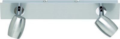 FARETTO DA PARETE MICHAEL 1 LUCE GU10 ACCIAIO SAT.