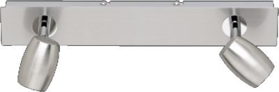 BARRA 2 FARETTI MICHAEL GU10 ACCIAIO SATINATO