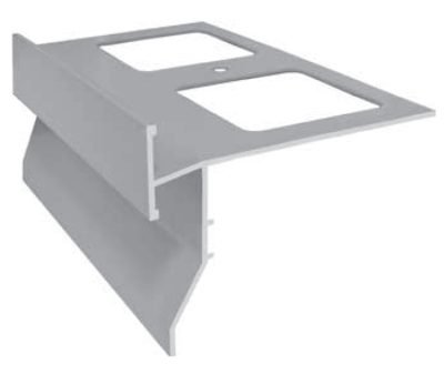 GOCCIOLATOIO PER BALCONI PVC MM 85X2,6 M GRIGIO