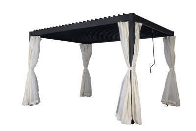 GAZEBO PERGOLA CON LAMELLE ORIENTABILI 3X3 M