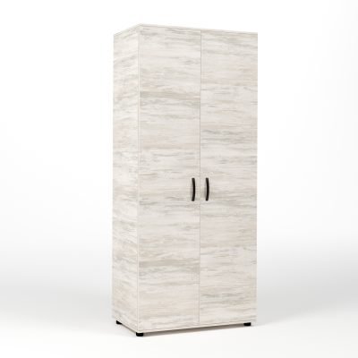 KIT ARMADIO 2 ANTE  80X52X205 CM BIANCO VEN.K083