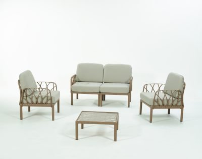 SALOTTO GARDA 4 PZ C/CUSCINI TORTORA