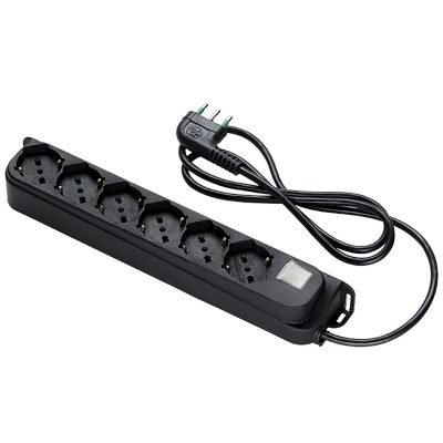 FME 47.431 MULTIPRESA 6P BIP/SC+INT NERO