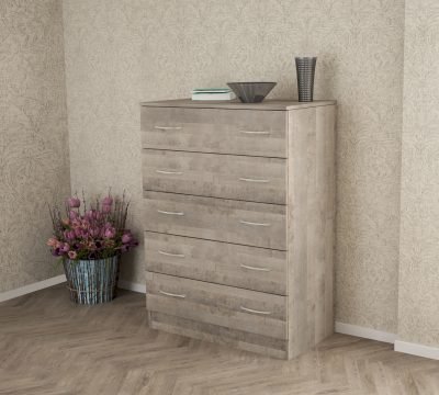 KIT CASSETTIERA 5C 80X45X111 CM  ROVERE PL.