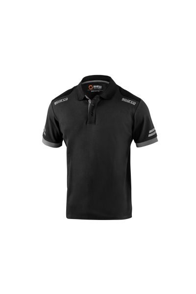 SPARCO POLO TOLEDO BLACK GREY TG L