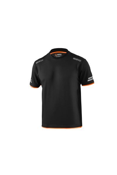 SPARCO T-SHIRT TUCSON BLACK ORANGE TG L