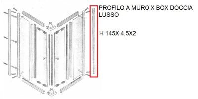 R PROFILO A MURO X BOX DOCCIA CRIST.LUSSO