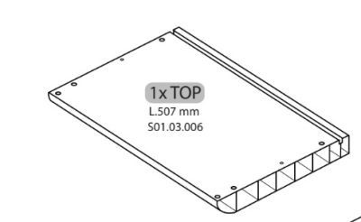 R 1XTOP L.507mm x ARMADIO SPORCO PULITO RESINA 1 ANTA