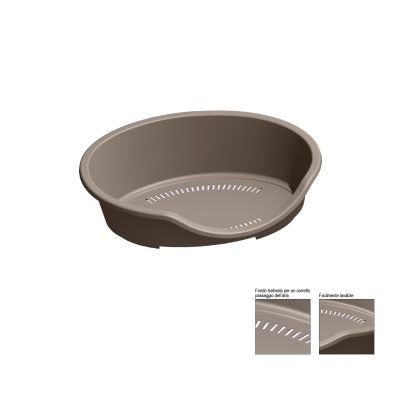 ZOOV LETTINO PER CANI/GATTI CM.60X40X20 TORTORA