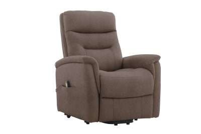 POLTRONA RECLINER SOFT DUE MOTORI TESSUTO MARRONE