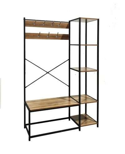 INDUSTRIAL APPENDIABITI METAL/QUERCIA 110X40X180 CM