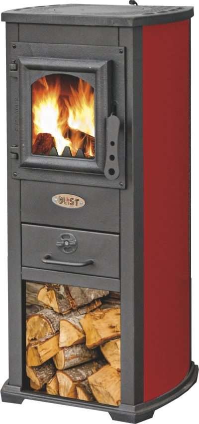 STUFA LEGNA  5.0 KW BERNA LUX ROSSO