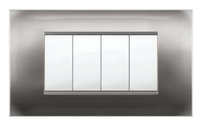 PLACCA MIVIDA PLANA ALLUMINIO NOTTE 4P