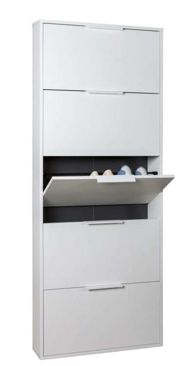 SCARPIERA 5 RIBALTE SLIM CM. 65X15X174 H BIANCO