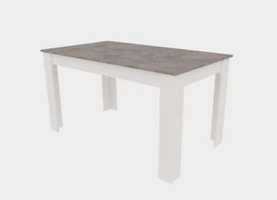 TAVOLO ALLUNGABILE CM 80X140/180XH.75 CEM./BIANCO