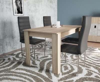 TAVOLO ALLUNGABILE CM 80X140/180XH.75 ROVERE