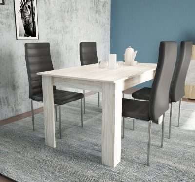 TAVOLO ALLUNGABILE CM 80X110/150XH.75 FRAS.BIANCO