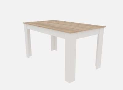 TAVOLO FISSO CM 80X138XH.75 ROVERE/BIANCO