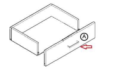 R FRONTALE CASSETTO X KIT COMODINO 2 CASSETTI 41X48X36 ROVERE BARLY K021
