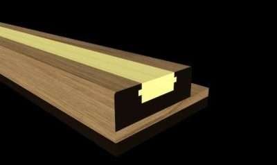 Profilo di in duropolimero per Led Bianco 63x21x2800mm