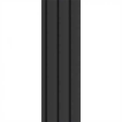 DOGA  LEGNO IN MDF NERO LACCATO MIS. 119X16X2750 MM - immagine 2