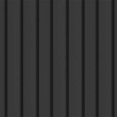 DOGA  LEGNO IN MDF NERO LACCATO MIS. 119X16X2750 MM - immagine 3