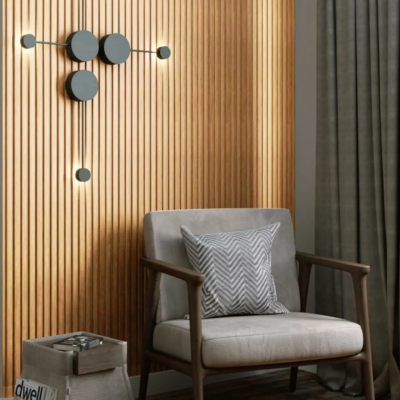 DOGA 3D LEGNO IN MDF TEAK MIS.119X16X2750 MM - immagine 2