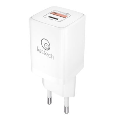 CARICATORE C/PRESA USB-A E USB-C 20W LS-NC08