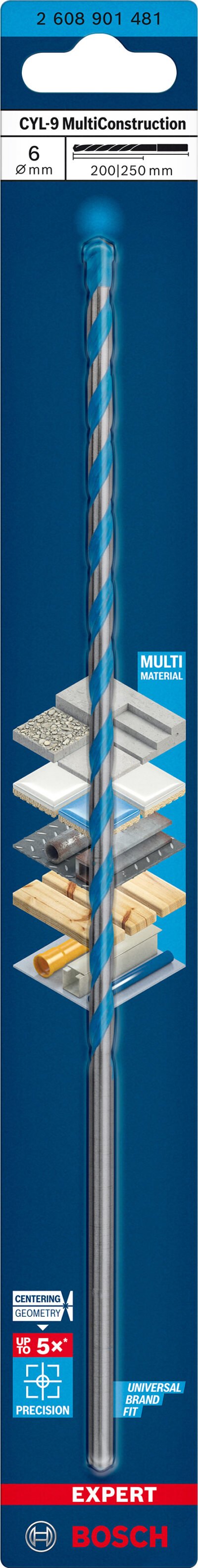 BOSCH-A PUNTA MULTICONSTRUCTION CYL-9   6X200/250 MM