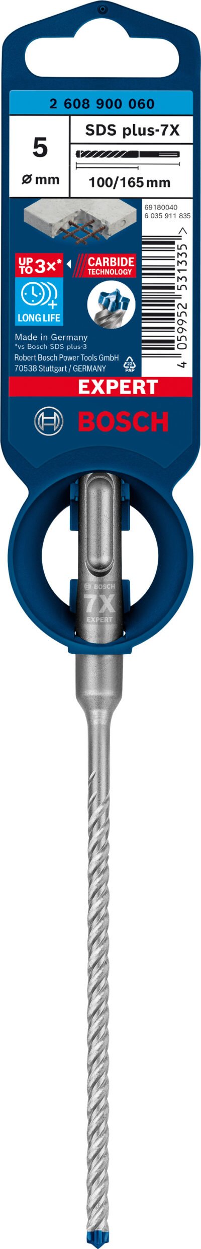 BOSCH-A PUNTA SDS PLUS-7X EXPERT  5X100/165 MM