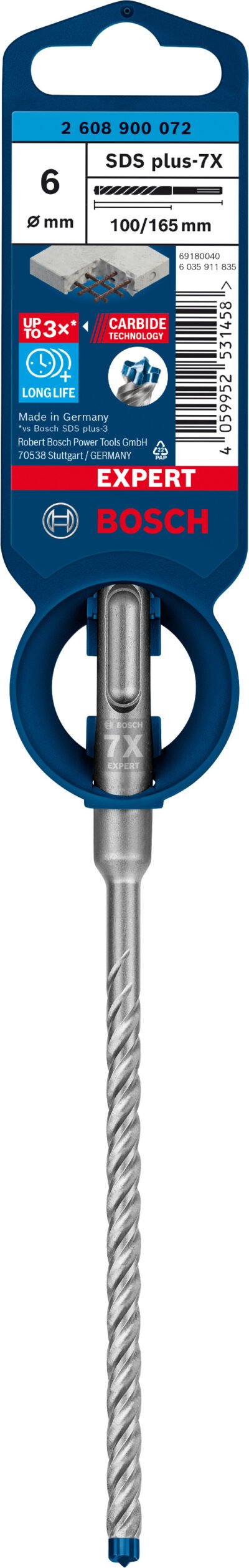 BOSCH-A PUNTA SDS PLUS-7X EXPERT  6X100/165 MM