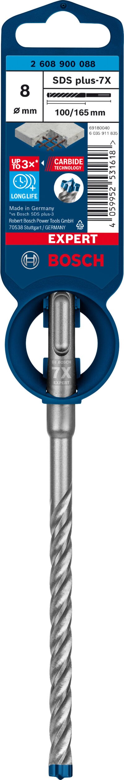 BOSCH-A PUNTA SDS PLUS-7X EXPERT  8X100/165 MM