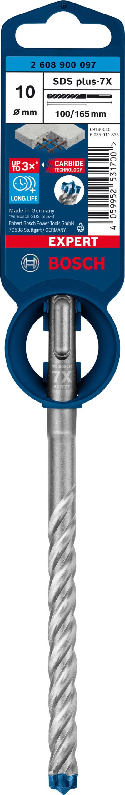 BOSCH-A PUNTA SDS PLUS-7X EXPERT 10X100/165 MM